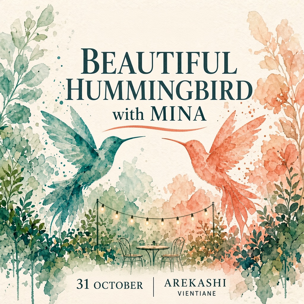 Beautiful Hummingbird & MINA — Live (illustration)