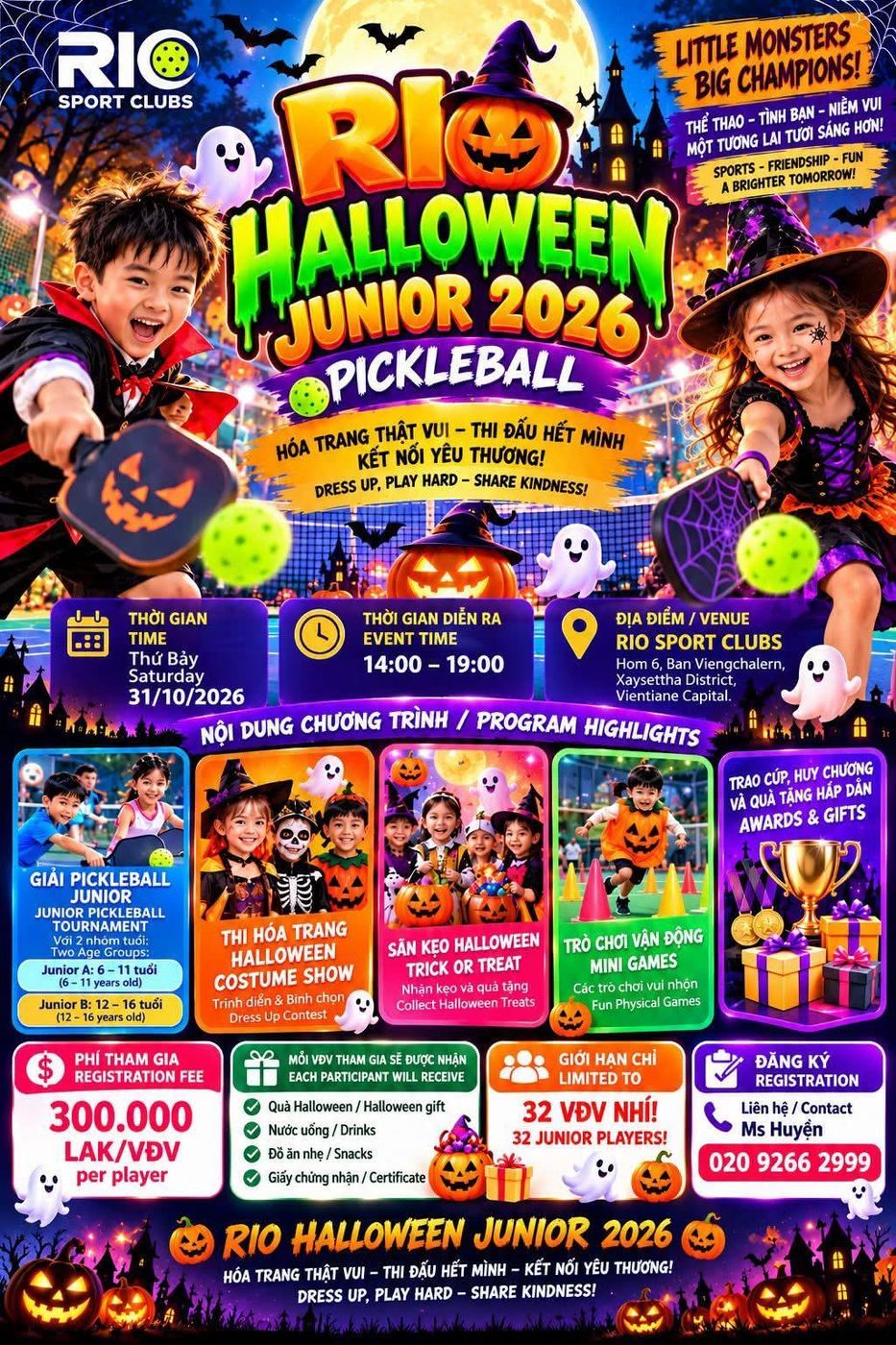 RIO Halloween Junior — Pickleball & Costume Party