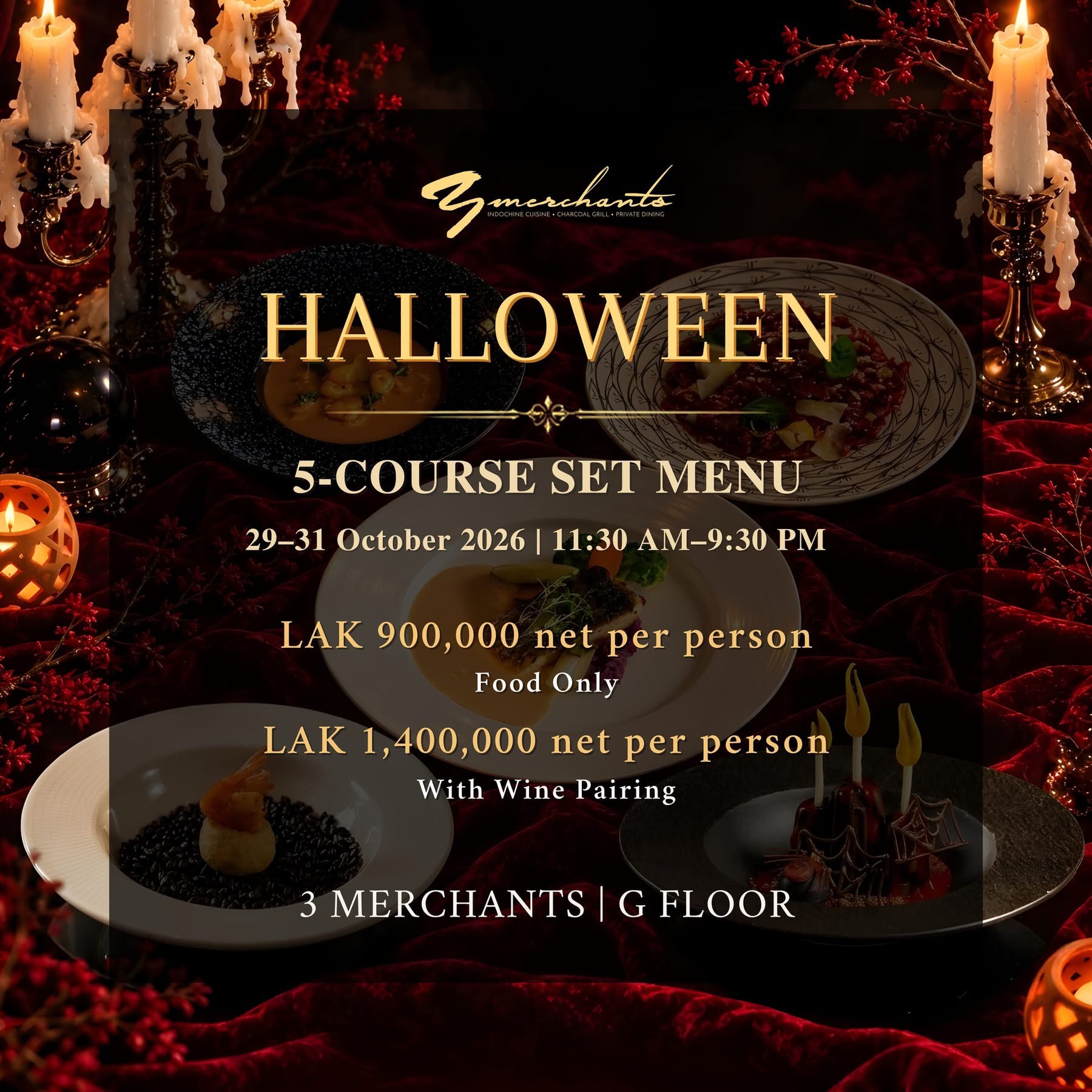 Halloween Five-Course Menu at 3 Merchants