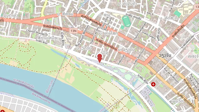 Map showing Le Charme Vientiane Hotel